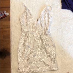 Pretty little thing white floral dress